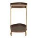 Stela Walnut and Gold Bar Cart