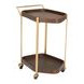 Stela Walnut and Gold Bar Cart