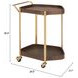 Stela Walnut and Gold Bar Cart