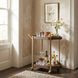 Stela Walnut and Gold Bar Cart