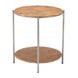 Adna Brown Round Side Table
