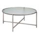Vetro Silver Round Glass Top Cocktail Table