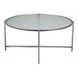 Vetro Silver Round Glass Top Cocktail Table