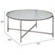 Vetro Silver Round Glass Top Cocktail Table