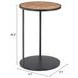Nodo Brown and Black Round Side Table