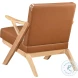 Elliott Natural And Brown Accent Chair
