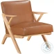 Elliott Natural And Brown Accent Chair