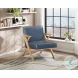 Elliott Natural And Blue Accent Chair