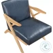 Elliott Natural And Blue Accent Chair