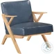 Elliott Natural And Blue Accent Chair