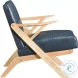 Elliott Natural And Blue Accent Chair