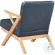 Elliott Natural And Blue Accent Chair