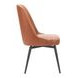 Keppel Brown Upholstered Swivel Dining Chair Set of 2