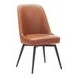 Keppel Brown Upholstered Swivel Dining Chair Set of 2