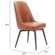 Keppel Brown Upholstered Swivel Dining Chair Set of 2