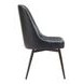 Keppel Black Upholstered Swivel Dining Chair Set of 2
