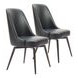 Keppel Black Upholstered Swivel Dining Chair Set of 2