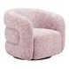 Refine Pink Tweed Performance Fabric Swivel Accent Chair