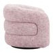 Refine Pink Tweed Performance Fabric Swivel Accent Chair