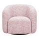 Refine Pink Tweed Performance Fabric Swivel Accent Chair