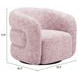 Refine Pink Tweed Performance Fabric Swivel Accent Chair