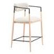 Equinox Oyster Gray Upholstered Counter Height Stool