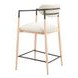 Equinox Oyster Gray Upholstered Counter Height Stool