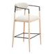 Equinox Oyster Gray Upholstered Bar Stool