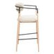 Equinox Oyster Gray Upholstered Bar Stool