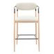 Equinox Oyster Gray Upholstered Bar Stool