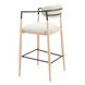 Equinox Oyster Gray Upholstered Bar Stool