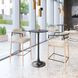 Equinox Oyster Gray Upholstered Bar Stool
