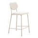 Zeal Light Gray and Taupe Upholstered Counter Height Stool Set of 4