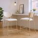 Zeal Light Gray and Taupe Upholstered Counter Height Stool Set of 4