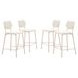 Zeal Light Gray and Taupe Upholstered Counter Height Stool Set of 4