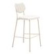 Zeal Light Gray and Taupe Upholstered Bar Stool Set of 4