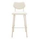 Zeal Light Gray and Taupe Upholstered Bar Stool Set of 4