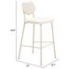 Zeal Light Gray and Taupe Upholstered Bar Stool Set of 4