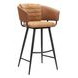 Juno Brown Upholstered Bar Stool Set of 2