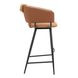 Juno Brown Upholstered Bar Stool Set of 2