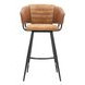 Juno Brown Upholstered Bar Stool Set of 2