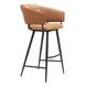 Juno Brown Upholstered Bar Stool Set of 2