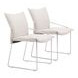Pola White Upholstered Dining Chair Set of 2
