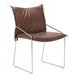 Pola Brown Upholstered Dining Chair Set of 2