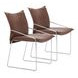 Pola Brown Upholstered Dining Chair Set of 2
