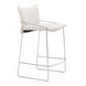 Pola White Upholstered Counter Height Stool