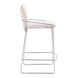 Pola White Upholstered Counter Height Stool