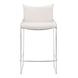 Pola White Upholstered Counter Height Stool
