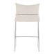 Pola White Upholstered Counter Height Stool