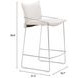 Pola White Upholstered Counter Height Stool